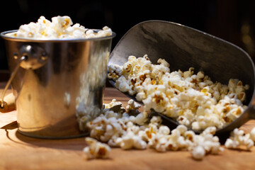 bowl of freshly popped popcorn