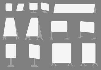 Blank Easel Signs Design Elements