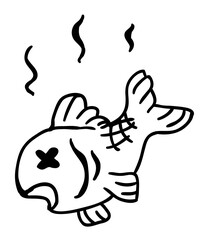 Smelly Dead Fish Drawing