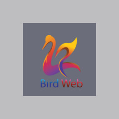 bird icon logo modern vector illustration colorful web design