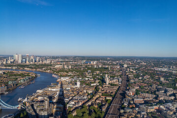 Fototapeta premium London in 2019 summer. View from the Shard. 