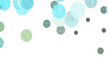 Light blue, yellow vector cover with spots.