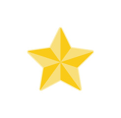 shiny star 3d flat vector icon illustration