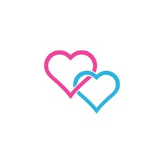 Love Logo Vector icon illustration design