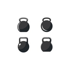 kettlebell gym fitness logo vector icon template
