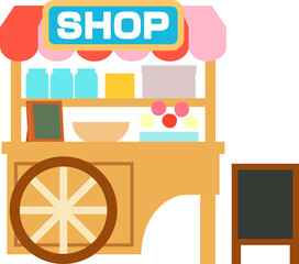 かわいいワゴンショップ