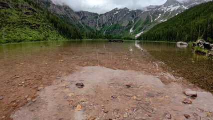 Grinnell Lake Water Reflection in Glacier National Park, Summer Hikes in Glacier NP