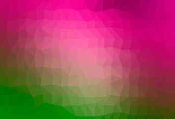 Obraz premium Light Pink, Green vector abstract polygonal cover.