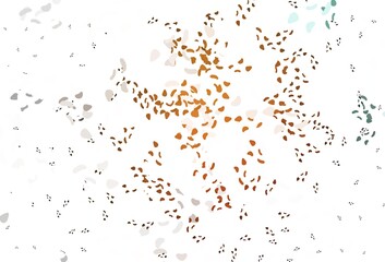 Fototapeta premium Light orange vector background with abstract forms.