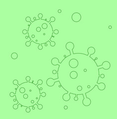 Covid-19 background. Seamless pattern with coronavirus sign. Simple grafic.