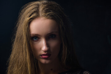 Fototapeta premium Female fashion session in studio