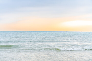 Sea and sand in Silver Beach, Beihai City, Guangxi Province, China