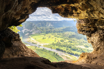 Cueva Ventana (Cave Window) overlooking the Río Grande de Arecibo valley, Cave Window is a large...