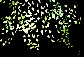 Dark Green vector template with memphis shapes.