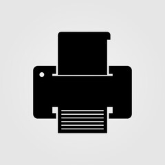 Printer icon isolated on white background. Vector illustration.