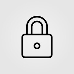 Padlock icon. Lock sign. Security, password, protection symbol.