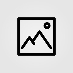 Picture icon in line design style. Photography concept. Vector illustration.