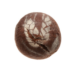 Loaf of delicious fresh bread isolated on white