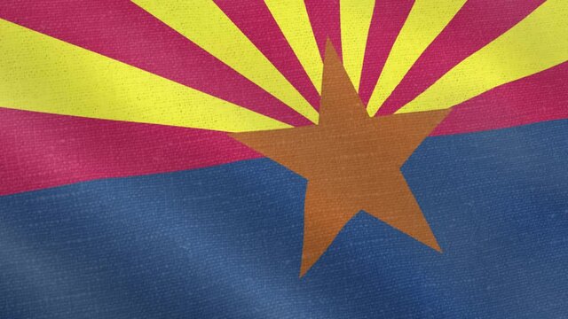 Arizona flag wind blowing full frame background