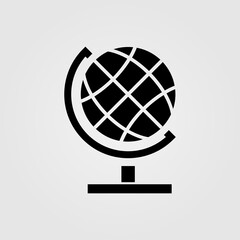 Globus icon. School globus, geography concept. Earth, planet sign.