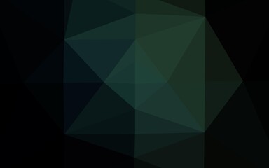 Obraz premium Dark Green vector abstract mosaic backdrop.