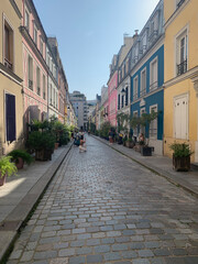 Fototapeta na wymiar Beautiful Paris Street in the Summer