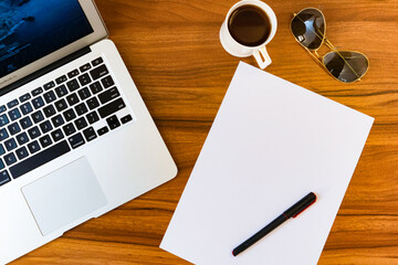 notebook and pen on desk