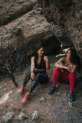 Friends Explore Nature Outdoors Concept