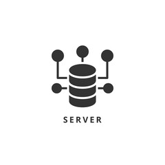 server icon vector illustration. server icon glyph design.