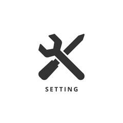 setting icon vector illustration. setting icon glyph design.