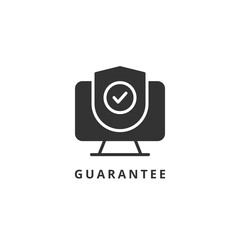 guarantee icon vector illustration. guarantee icon glyph design.