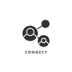 connect icon vector illustration. connect icon glyph design.