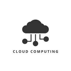 cloud computing icon vector illustration. cloud computing icon glyph design.