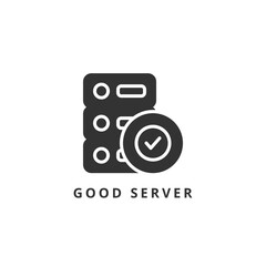 good server icon vector illustration. good server icon glyph design.