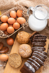 Homemade cakes with the addition of natural cereals.