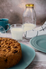 Carrot cake milk and plate