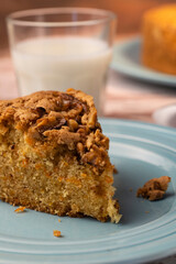 Carrot cake milk and plate