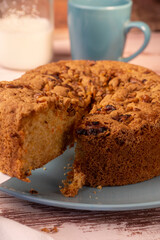 Carrot cake milk and plate