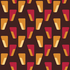 Flat Abstract Seamless Pattern In Retro Style To Decorate Any Surfaces.