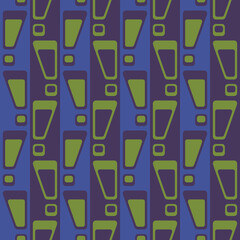 Flat Abstract Seamless Pattern In Retro Style To Decorate Any Surfaces.