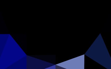 Dark BLUE vector triangle mosaic template.