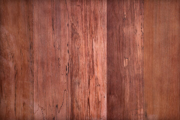 Obraz premium Natural dark brown wooden plank or wood wall