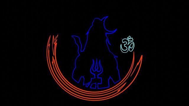 lord shiva illustration with black blackgrond 