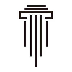 Pillar icon logo illustration symbol