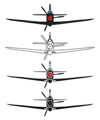 P39 Airacobra in front view.