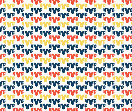 NYC Seamless allover print, pattern vector.