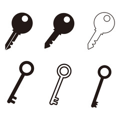 key set icon on white background
