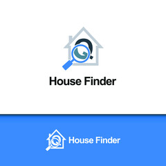 Fototapeta premium Letter Q for house, home, apartment, and real estate finder search icon logo vector template design