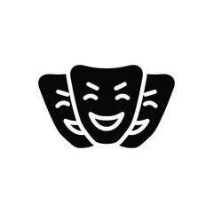 Black solid icon for comedy
