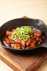 もつの味噌焼き